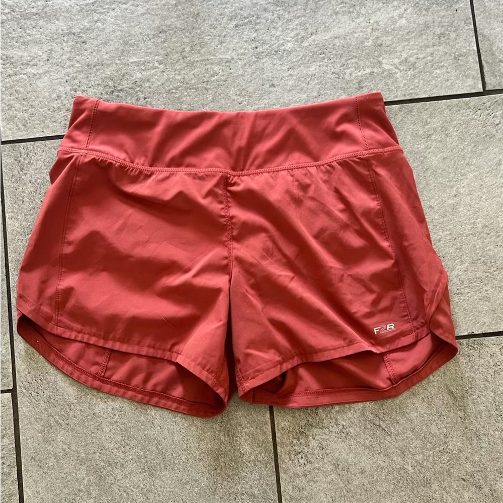 Red Athletic Shorts with Elastic Waistband